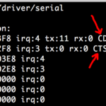 Reading the modem status register in linux.